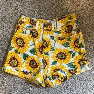 High Waisted Sunflower shorts